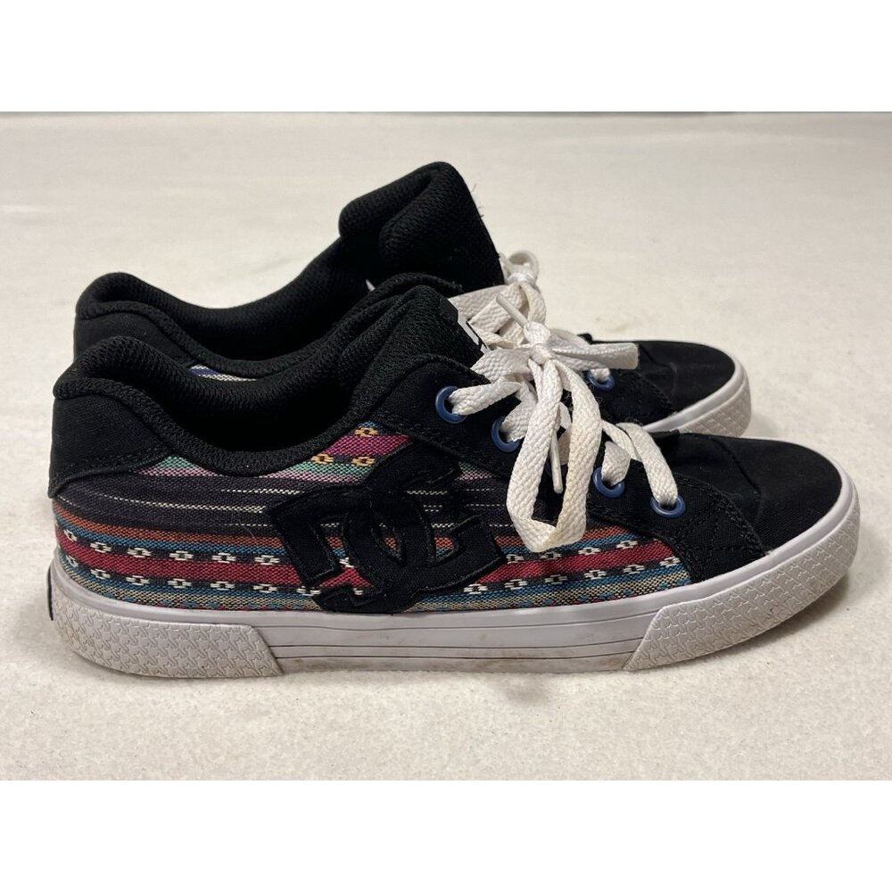 DC Shoes Women’s Chelsea Skate Sneakers Black Aztec Pattern Size 6.5 - Picture 5 of 11